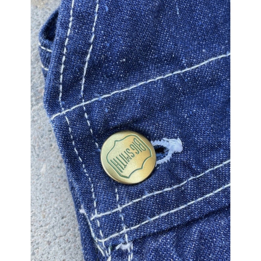 Vtg Big Smith Sanforized USA Made 1950s Denim Unlined Overalls Mens 44 x 30 - Picture 3 of 11